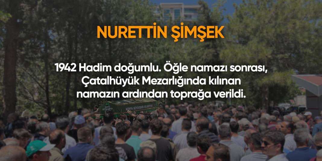 Konya'da bugün vefat edenler | 5 Mart 2025 20